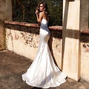 Sleeveless White Gown